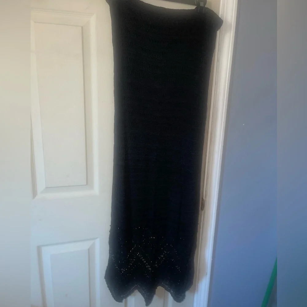 Chico's Black Crochet Maxi Skirt - Picture 3 of 4